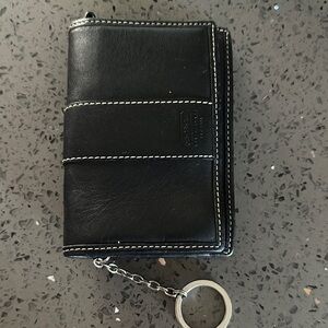 Coach Black Leather Key Holder Wallet